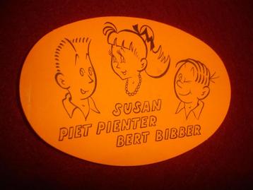Sticker Piet Pienter Bert Bibber Tekenaar Pom Susan, Envoi, Neuf, Bande dessinée ou Dessin animé