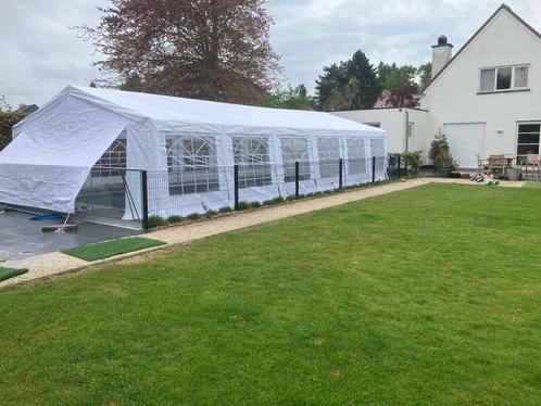 Partytent 6mx12m - wit - incl zijwanden en toebehoren, Tuin en Terras, Partytenten, Zo goed als nieuw, Partytent, Ophalen