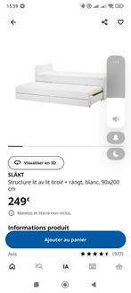 Ikea Slakt bed met lade en ladebed, Huis en Inrichting, Slaapkamer | Bedden, Ophalen, Gebruikt