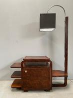 Art Deco bijzetkast met hoge lamp, Antiek en Kunst, Antiek | Meubels | Kasten, Ophalen