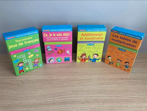 4 boîtes de cartes d'apprentissage 6/8 ans, Kinderen en Baby's, Speelgoed | Educatief en Creatief, Gebruikt