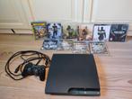 PS3 Slim 200GB+ 10 TOPGames + Acc., Enlèvement, Comme neuf, Online