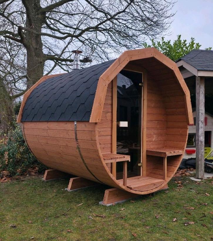 2,5M Barrel Sauna Gratis Levering en Plaatsing, Sport en Fitness, Sauna, Nieuw, Ophalen of Verzenden