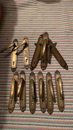 11 poignées de porte en laiton avec joli motif floral, Enlèvement, Utilisé, Autres types