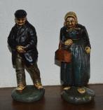 Vintage boer en boerin, gips, Antiek en Kunst, Curiosa en Brocante, Ophalen of Verzenden
