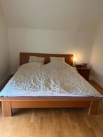 Prachtig eiken tweepersoonsbed met 2 bijhorende commodes, Huis en Inrichting, Slaapkamer | Complete slaapkamers, Ophalen, Zo goed als nieuw