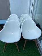 set van 6 moderne witte kuipstoelen, Huis en Inrichting, Stoelen, Ophalen, Zo goed als nieuw