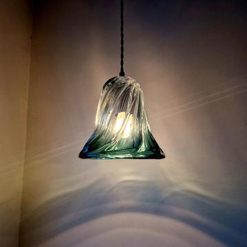 Lampe suspendue vintage en cristal Val Saint Lambert., Enlèvement ou Envoi