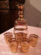 Antieke caraf met 4 glaasjes, Antiek en Kunst, Ophalen of Verzenden