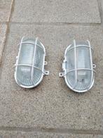 2 hublot witte wandlamp voor E27 lamp/led, max 60watt.., Ophalen, Nieuw, Kunststof