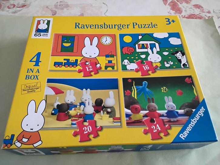 Puzzels ^Nijntje^ 3+ (4 in 1), Kinderen en Baby's, Speelgoed | Kinderpuzzels, Zo goed als nieuw, Ophalen