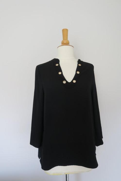 Zwart T-shirt Xandres - XS, Kleding | Dames, T-shirts, Zo goed als nieuw, Maat 34 (XS) of kleiner, Zwart, Lange mouw, Ophalen of Verzenden