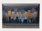 Large painting : Skyscrappers by FRANCO (USA) 80s (152x102), Enlèvement ou Envoi
