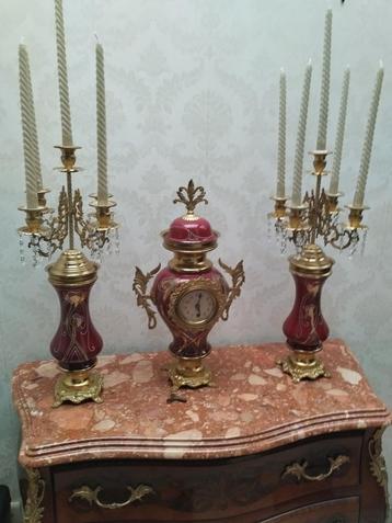 Art Nouveau klokken stel drie delig. beschikbaar voor biedingen