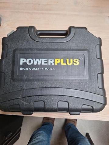 Powerplus oplader, batterij en opbergdoos., Enlèvement, Utilisé