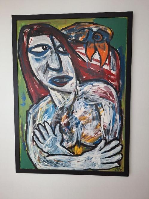 Groot werk van Martin van Wordragen, Cobra, Antiek en Kunst, Kunst | Schilderijen | Modern, Ophalen