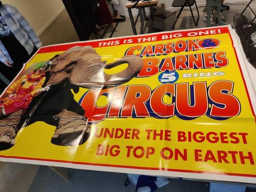 1980 Carson & Barnes Circus Poster, Verzamelen, Posters, Gebruikt, Reclame, Deurposter of groter, Vierkant, Ophalen of Verzenden