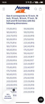 Musher T4 sneeuewsokken sneeuwkettingen, Autos : Pièces & Accessoires, Enlèvement ou Envoi, Pneu(s)