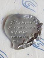 Plaque en étain avec inscription  voir photos, Antiquités & Art, Enlèvement