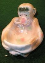 VIDE POCHE 1900 EN FAIENCE POLYCHROME"SINGE", Enlèvement ou Envoi