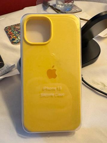 iPhone 15 / iPhone 15 Pro siliconen hoesje geel, Enlèvement ou Envoi, Neuf