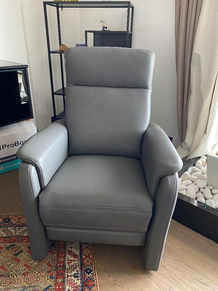 Fauteuil relax électrique Henders & Hazel, Maison & Meubles, Fauteuils, Comme neuf, Cuir, Enlèvement