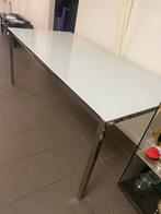 Table de salle à manger en verre tenter blanc 2m/85, Glas, Zo goed als nieuw