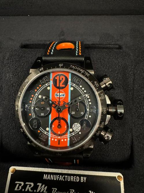 Montre BRM V8-44-GULF Chrono jamais porté, Bijoux, Sacs & Beauté, Montres | Hommes, Neuf, Cuir, Enlèvement ou Envoi