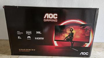 34 INCH ULTRABREDE GAMING AOC COMPUTERMONITOR - ZO GOED ALS 