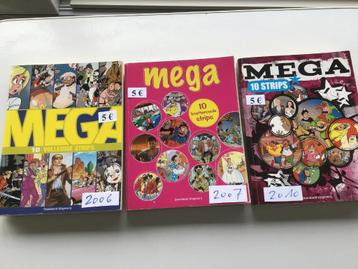 3 Mega strips met 10 strips per boek aan 5 euro beschikbaar voor biedingen