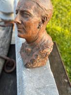 Oude antieke buste getekend terracotta, Antiek en Kunst, Ophalen of Verzenden