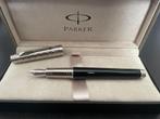 ️ Parker Premier gelakte vulpen - zwart/zilver en zwart, Parker, Nieuw, Met doosje, Ophalen of Verzenden