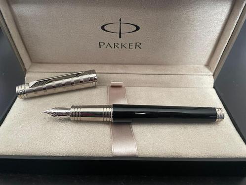 ️ Parker Premier gelakte vulpen - zwart/zilver en zwart, Verzamelen, Pennenverzamelingen, Nieuw, Vulpen, Parker, Met doosje, Ophalen of Verzenden