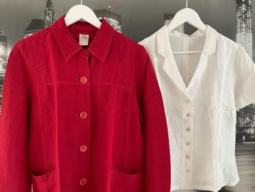 rood jasje blazer Sugar - gratis witte blouse - 42 beschikbaar voor biedingen