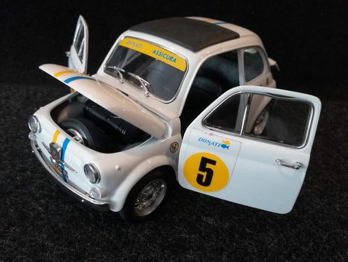 Fiat 500 Abarth 1965 - 1:16 - Burago, Hobby en Vrije tijd, Modelauto's | 1:18, Zo goed als nieuw, Auto, Burago, Ophalen of Verzenden