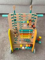 Chariot de marche Janod en bois, Kinderen en Baby's, Speelgoed | Houten speelgoed, Ophalen, Gebruikt, Duw- of Trekspeelgoed
