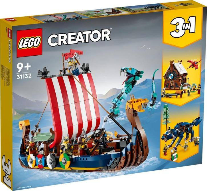 LEGO 31132 Vikingschip en de Midgaardslang | NIEUW & SEALED, Kinderen en Baby's, Speelgoed | Duplo en Lego, Nieuw, Lego, Complete set