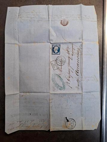 1856 magnifique lettre/ enveloppe timbré Napoléon  beschikbaar voor biedingen