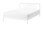 Lit IKEA en métal blanc de 160cm, Enlèvement, Comme neuf, Blanc, Métal