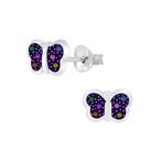 Boucles d'oreilles pour enfants en forme de papillon en arge, Enlèvement ou Envoi, Boucles d'oreilles, Neuf