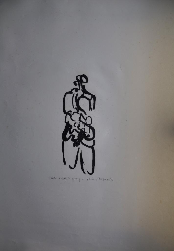 Rik Poot "Soepelen gang" Litho, Antiek en Kunst, Kunst | Etsen en Gravures, Ophalen of Verzenden