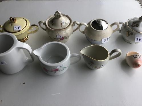 8 verschillende melkkannetjes en suikerpotjes aan 3 euro, Huis en Inrichting, Keuken | Servies, Zo goed als nieuw, Ophalen of Verzenden