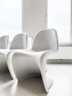 Set van 5 originele Vitra Panton Chairs – wit, Huis en Inrichting, Stoelen, Kunststof, Gebruikt, Wit, Minimalistisch, design, organisch, uniek