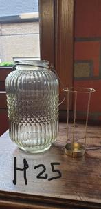 Glazen bokaal om kaars te branden, Ophalen of Verzenden, Zo goed als nieuw, Overige materialen, Kandelaar