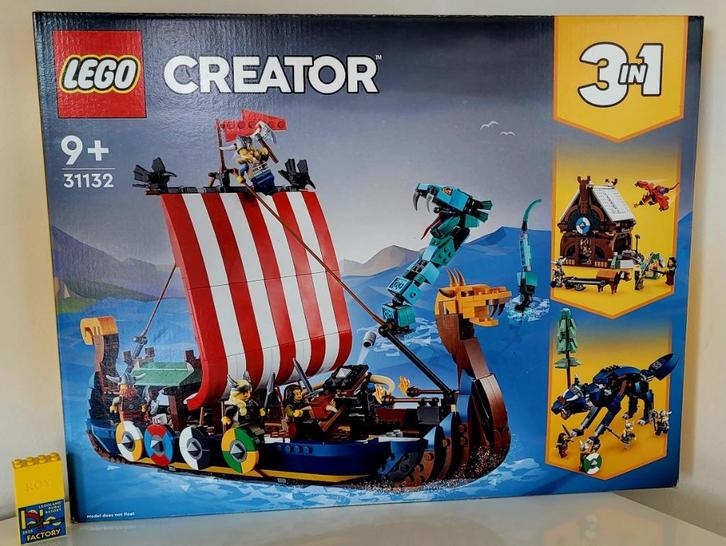 Lego 31132 Vikingschip & Midgaardslang, Kinderen en Baby's, Speelgoed | Duplo en Lego, Nieuw, Lego, Complete set, Ophalen of Verzenden