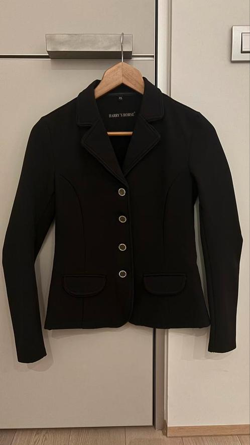 Zwart wedstrijdjasje Harrys Horse XS, Dieren en Toebehoren, Paardrijkleding, Zo goed als nieuw, Dames, Bovenkleding, Ophalen of Verzenden