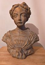 Buste décoratif style antique 40 cm, 8,3 kg, patine dorée, Antiquités & Art, Enlèvement