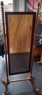 Miroir sur pied vintage sur cadre en laiton, Enlèvement