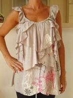 Mooie nieuwe top beige- fuscia, Ophalen of Verzenden, Nieuw, Beige