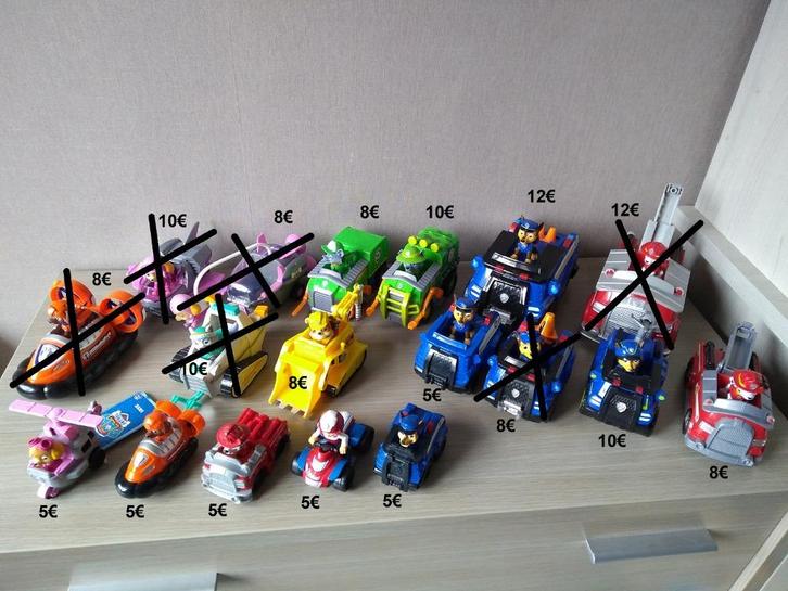 ☼ Paw Patrol voertuigen, Kinderen en Baby's, Speelgoed | Actiefiguren, Zo goed als nieuw, Ophalen of Verzenden